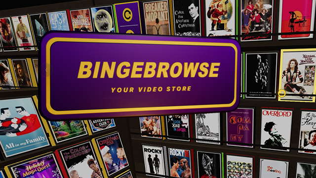 BingeBrowse Retro Virtual 3D Video Store