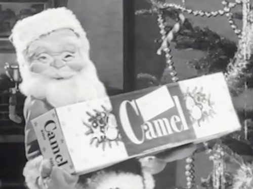 Camel Cigarettes Ad with Santa Claus